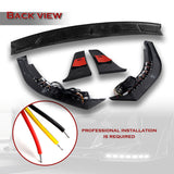 STP-Style For 2018-2023 Kia Stinger GT-Line Front Bumper Lip w/ LED Sequential Lights -Real Carbon Fiber