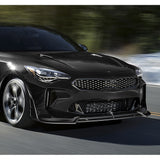 STP-Style For 2018 - 2023 Kia Stinger GT-Line Front Bumper Lip Splitter -Painted Black