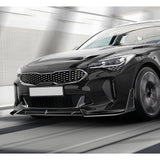 STP-Style For 2018 - 2023 Kia Stinger GT-Line Front Bumper Lip Splitter -Painted Black
