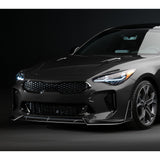 STP-Style For 2018 - 2023 Kia Stinger GT-Line Front Bumper Lip Splitter -Painted Black