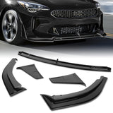 STP-Style For 2018 - 2023 Kia Stinger GT-Line Front Bumper Lip Splitter -Painted Black