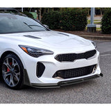 STP-Style For 2018 - 2023 Kia Stinger GT-Line Front Bumper Lip Splitter -Carbon Fiber Look