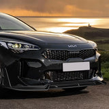 STP-Style For 2018-2023 Kia Stinger GT-Line Front Bumper Lip Splitter -Real Carbon Fiber