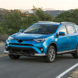 STP-Style For 2016 2017 2018 Toyota RAV4 Front Bumper Lower Lip Splitter With LED Sequential Light -Carbon Fiber Look