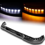 STP-Style For 2016 2017 2018 Toyota RAV4 Front Bumper Lower Lip Splitter With LED Sequential Light -Carbon Fiber Look