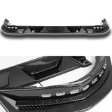 STP-Style For 2016 2017 2018 Toyota RAV4 Front Bumper Lower Lip Splitter With LED Sequential Light -Carbon Fiber Look