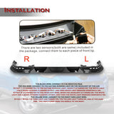 STP-Style For 2016 2017 2018 Toyota RAV4 Front Bumper Lower Lip Splitter With LED Sequential Light -Carbon Fiber Look
