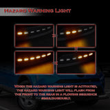 STP-Style For 2016 2017 2018 Toyota RAV4 Front Bumper Lower Lip Splitter With LED Sequential Light -Carbon Fiber Look