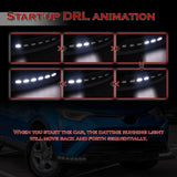 STP-Style For 2016 2017 2018 Toyota RAV4 Front Bumper Lower Lip Splitter With LED Sequential Light -Carbon Fiber Look