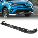 STP-Style For 2016 2017 2018 Toyota RAV4 Front Bumper Lower Lip Splitter With LED Sequential Light -Unpainted Matte Black