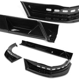 STP-Style For 2016 2017 2018 Toyota RAV4 Front Bumper Lower Lip Splitter With LED Sequential Light -Painted Black