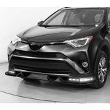 STP-Style For 2016 2017 2018 Toyota RAV4 Front Bumper Lower Lip Splitter With LED Sequential Light -Painted Black