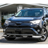STP-Style For 2016 2017 2018 Toyota RAV4 Front Bumper Lower Lip Splitter With LED Sequential Light -Painted Black