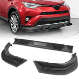 STP-Style For 2016 2017 2018 Toyota RAV4 Front Bumper Lower Lip Splitter -Unpainted Matte Black
