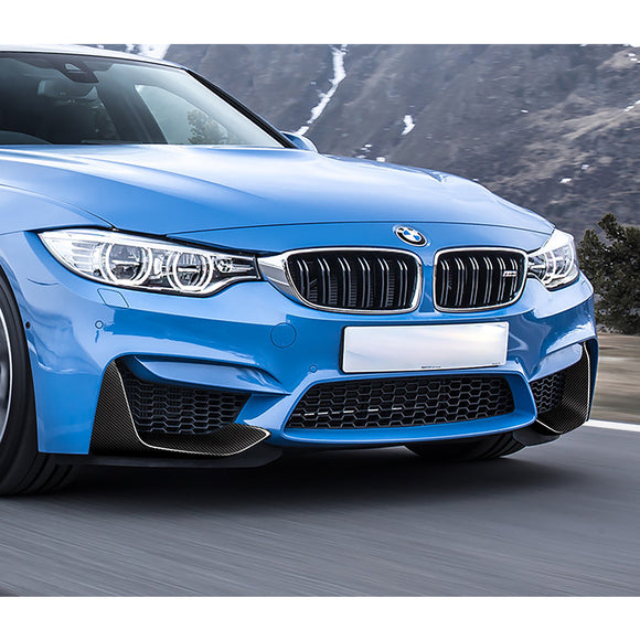 For 2015-2020 BMW F80 F82 F83 M3 M4 Real Carbon Fiber Front Bumper Body Splitter Spoiler Lip 2PCS