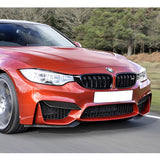 For 2015-2020 BMW M3/M4 F80 F82 F83 Real Carbon Fiber Front Bumper Body Splitter Canard Lip 2PCS