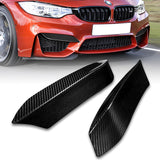 For 2015-2020 BMW M3/M4 F80 F82 F83 Real Carbon Fiber Front Bumper Body Splitter Canard Lip 2PCS