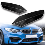 For 2015-2020 BMW M3/M4 F80 F82 F83 Real Carbon Fiber Front Bumper Body Splitter Canard Lip 2PCS