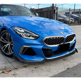 For 2019-2022 BMW Z4 G29 M-Sport 3-Pcs Carbon Look Front Bumper Body Kit Spoiler Lip