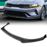 For 2021-2024 Kia Optima K5 3-PCS  Matt Black Front Bumper Body Splitter Spoiler Lip