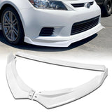 For 2011-2013 Scion TC V-Style 3-PCS  Painted White Front Bumper Spoiler Splitter Lip