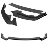 For 2021-2025 Tesla Model S Painted Black Front Bumper Body Splitter Spoiler Lip 3PCS