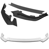 For 2021-2025 Tesla Model S Painted White Front Bumper Body Splitter Spoiler Lip 3PCS