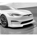 For 2021-2025 Tesla Model S Painted White Front Bumper Body Splitter Spoiler Lip 3PCS