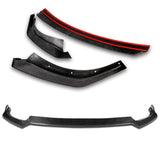 For 2021-2025 Tesla Model S Carbon Fiber Front Bumper Body Splitter Spoiler Lip 3PCS