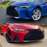 For 2021-2025 Lexus IS300 IS350 Base V-Style 3-PCS Carbon Look Front Bumper Lip