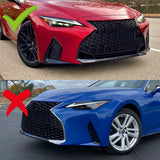 For 2021-2025 Lexus IS350 IS500 F-Sport V-Style 3-PCS Painted Black Front Bumper Lip