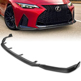 For 2021-2025 Lexus IS350 IS500 F-Sport V-Style 3-PCS Black Front Bumper Spoiler Lip