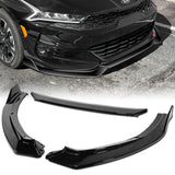 For 2021-2024 Kia K5 GT-Line STP-Style 3-PCS Painted Black Front Bumper Spoiler Lip