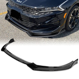 For 2021-2024 Kia K5 GT-Line STP-Style 3-PCS Painted Black Front Bumper Spoiler Lip