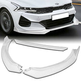For 2021-2024 Kia K5 GT-Line STP-Style 3-PCS Painted White Front Bumper Spoiler Lip