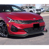 For 2021-2024 Kia K5 GT-Line STP-Style 3-PCS Matt Black Front Bumper Body Spoiler Lip