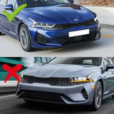 For 2021-2024 Kia K5 GT-Line STP-Style 3-PCS Painted White Front Bumper Spoiler Lip