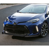 For 2017-2019 Corolla SE XSE GT-Style 3-PCS Carbon Painted Front Bumper Spoiler Lip