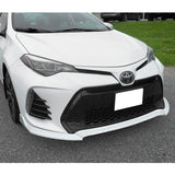 For 2017-2019 Corolla SE XSE GT-Style 3-PCS Painted White Front Bumper Spoiler Lip