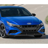 For 2021-2023 Hyundai Elantra N-Line Carbon Look Front Bumper Body Splitter Spoiler Lip 3PCS