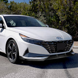 ST-Style For 2021-2023 Hyundai Elantra N-Line Front Bumper Body Splitter Spoiler Lip 3PCS -Real Carbon Fiber