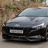 ST-Style For 2021-2023 Hyundai Elantra N-Line Front Bumper Body Splitter Spoiler Lip 3PCS -Real Carbon Fiber
