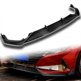 ST-Style For 2021-2023 Hyundai Elantra N-Line Front Bumper Body Splitter Spoiler Lip 3PCS -Real Carbon Fiber