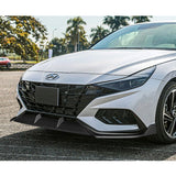 For 2021-2023 Hyundai Elantra N-Line Matte Black Front Bumper Body Splitter Spoiler Lip 3PCS