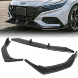 For 2021-2023 Hyundai Elantra N-Line Matte Black Front Bumper Body Splitter Spoiler Lip 3PCS