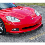 For 2005-2013 Corvette C6 ZR1-Style Base 3-PCS Carbon Painted Front Bumper Spoiler Lip