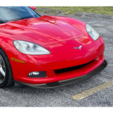 For 2005-2013 Chevy Corvette C6 ZR1-Style Base Models 3-PCS Matt Black Front Bumper Spoiler Lip