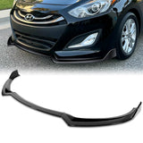 For 2013-2017 Hyundai Elantra GT Hatchback 3-PCS Painted BLK Front Bumper Spoiler Lip