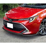 For 2019-2022 Toyota Corolla SE Hatchback TS-Style 3-PCS Matt Black Front Bumper Lip