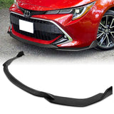 For 2019-2022 Toyota Corolla SE Hatchback TS-Style 3-PCS Matt Black Front Bumper Lip